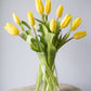Blooms2Door Flowers - Valentine Collection - Bouquet Of 10 Yellow Tulips (Farm-Fresh) With Vase - Gift For Birthday, Sympathy, Thank You, Valentine, Mother’S Day Fresh Flowers