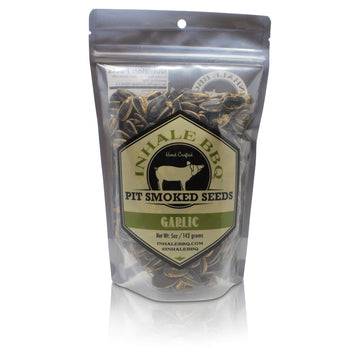 Inhale BBQ Pit Smoked Garlic Sunflower Seeds, 5 Ounce (Pack of 2)
