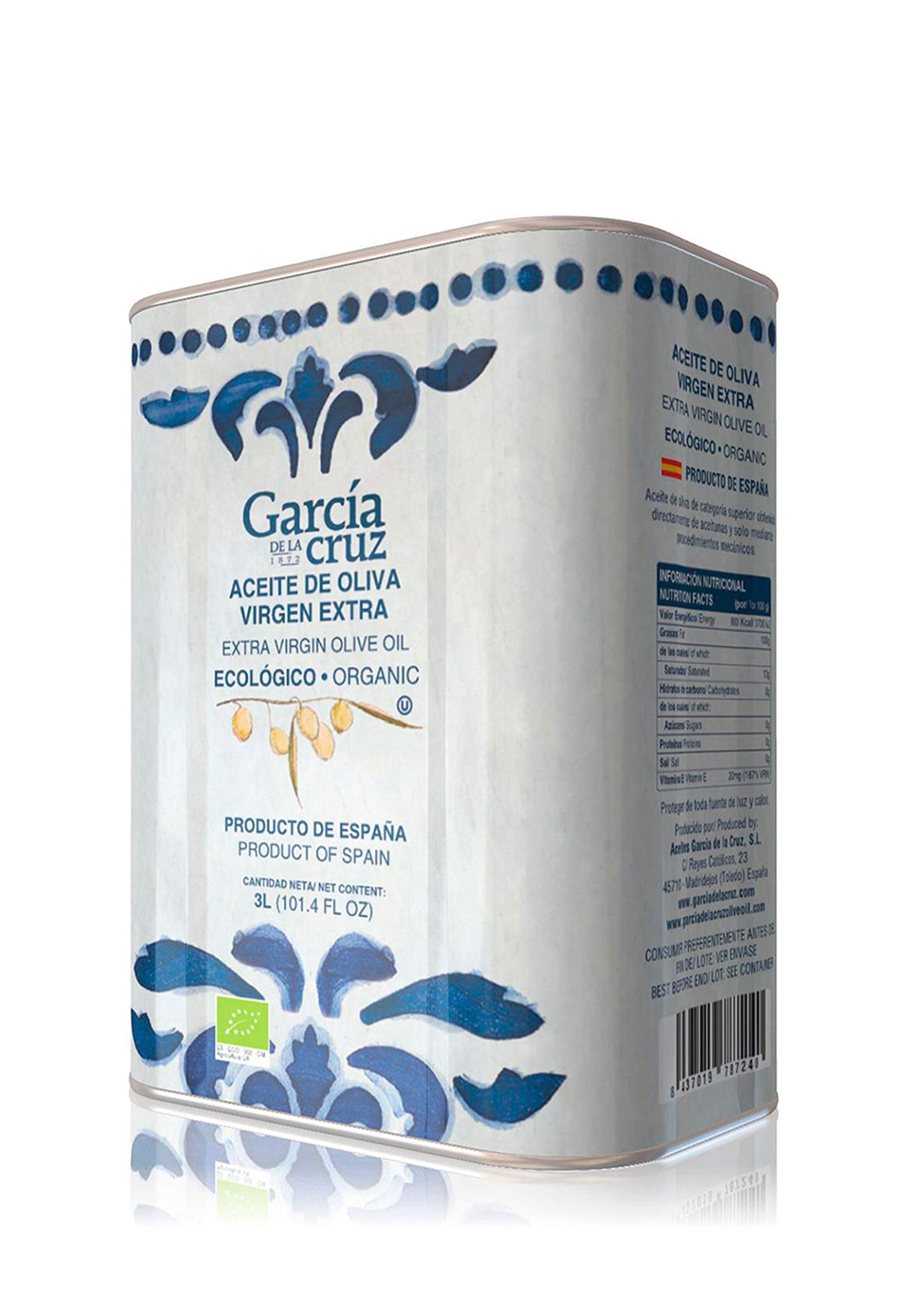 Garc  A De La Cruz - Organic Extra Virgin Olive Oil, Cooking Oil, Olive Variety, Smooth Body, Origin Spain, Montes De Toledo, Pa