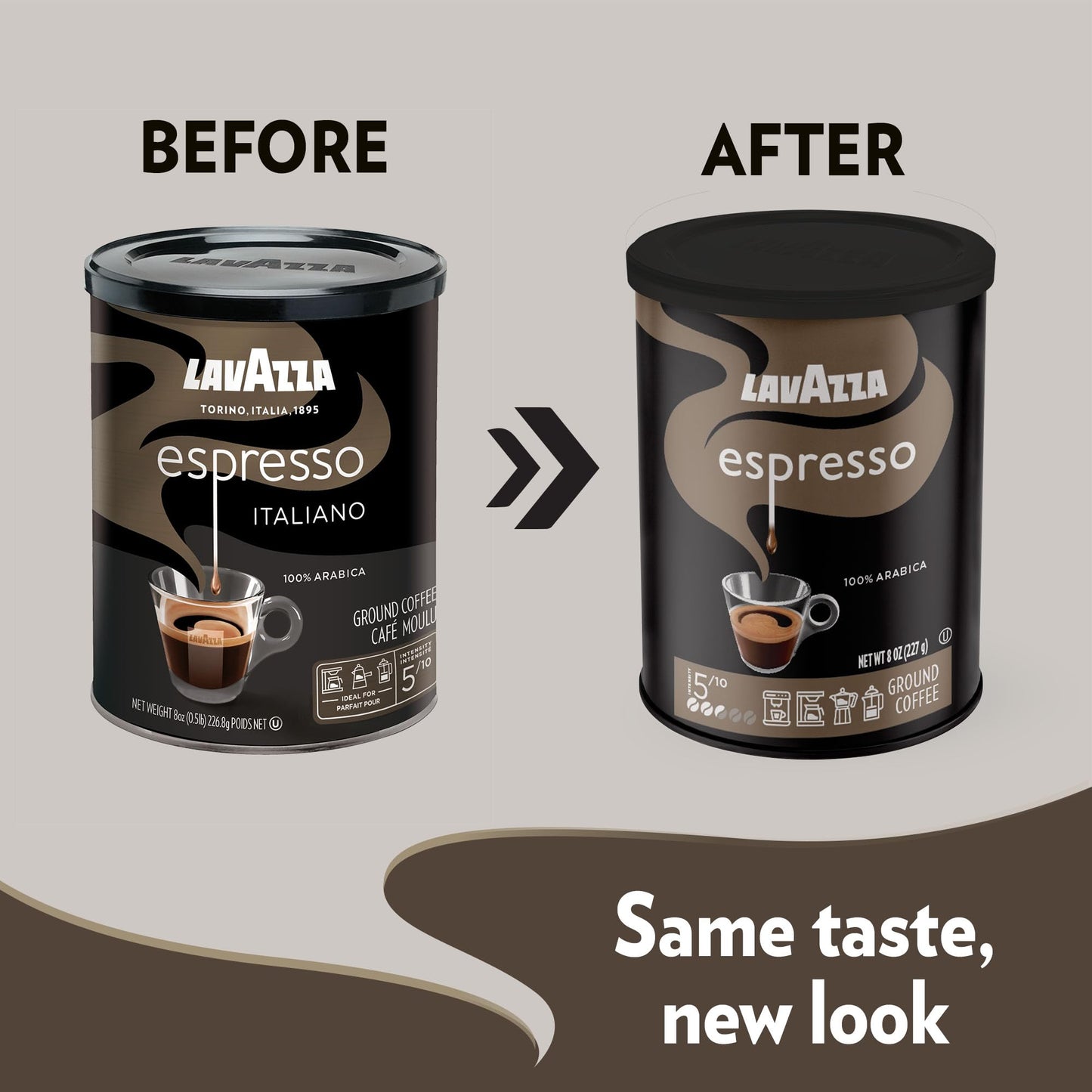 Lavazza Caffe Espresso Ground Coffee Blend, Medium Roast, 8 oz (Pack of 2)