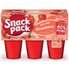 Snack Pack Strawberry Flavored Juicy Gels, Super Size, 6 Count Snack Cups (Pack Of 8)