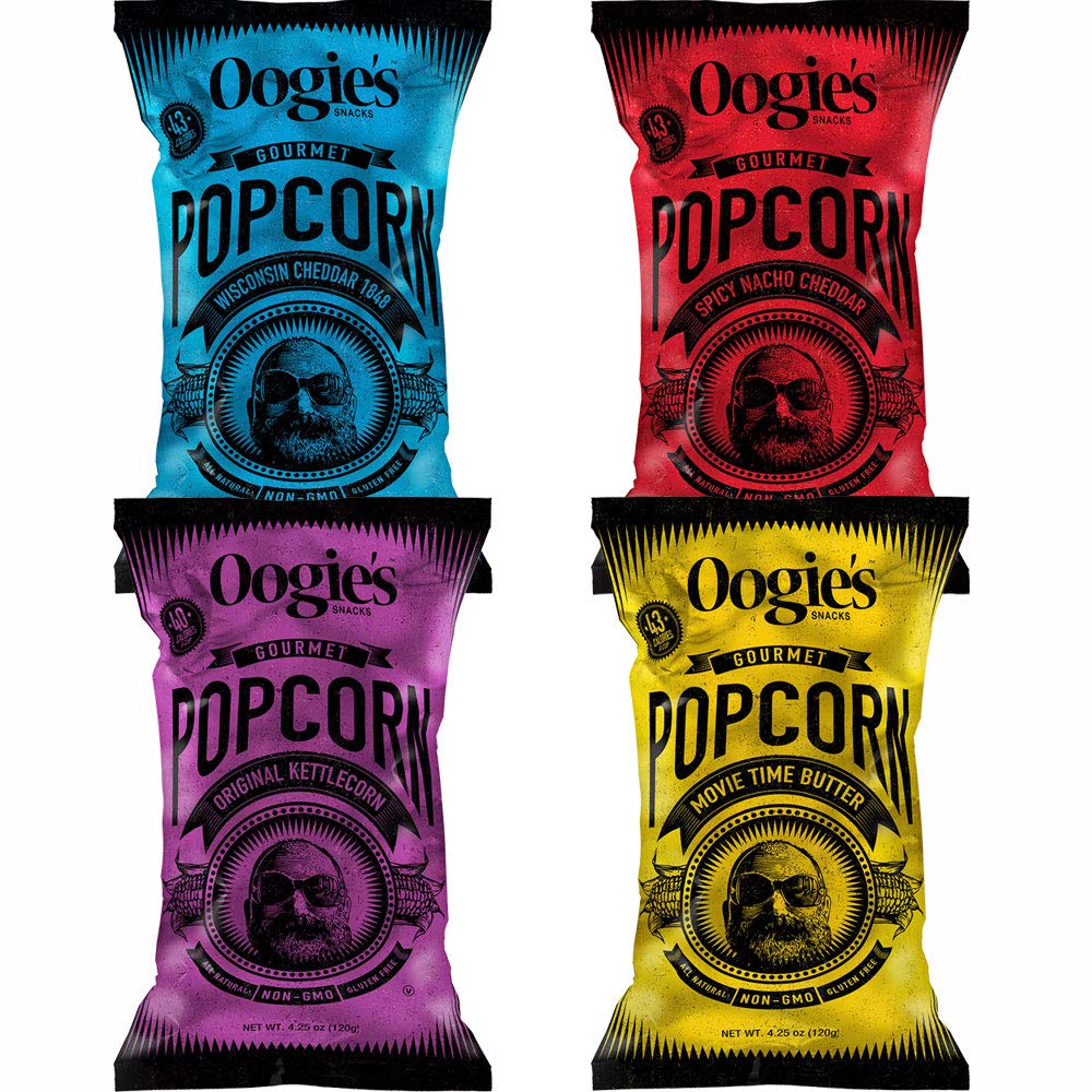 Oogie'S Gourmet Popcorn | 4 Pack | Variety Flavor Pack | Gluten Free Popcorn Snacks | 4.25 Ounce Big Bag
