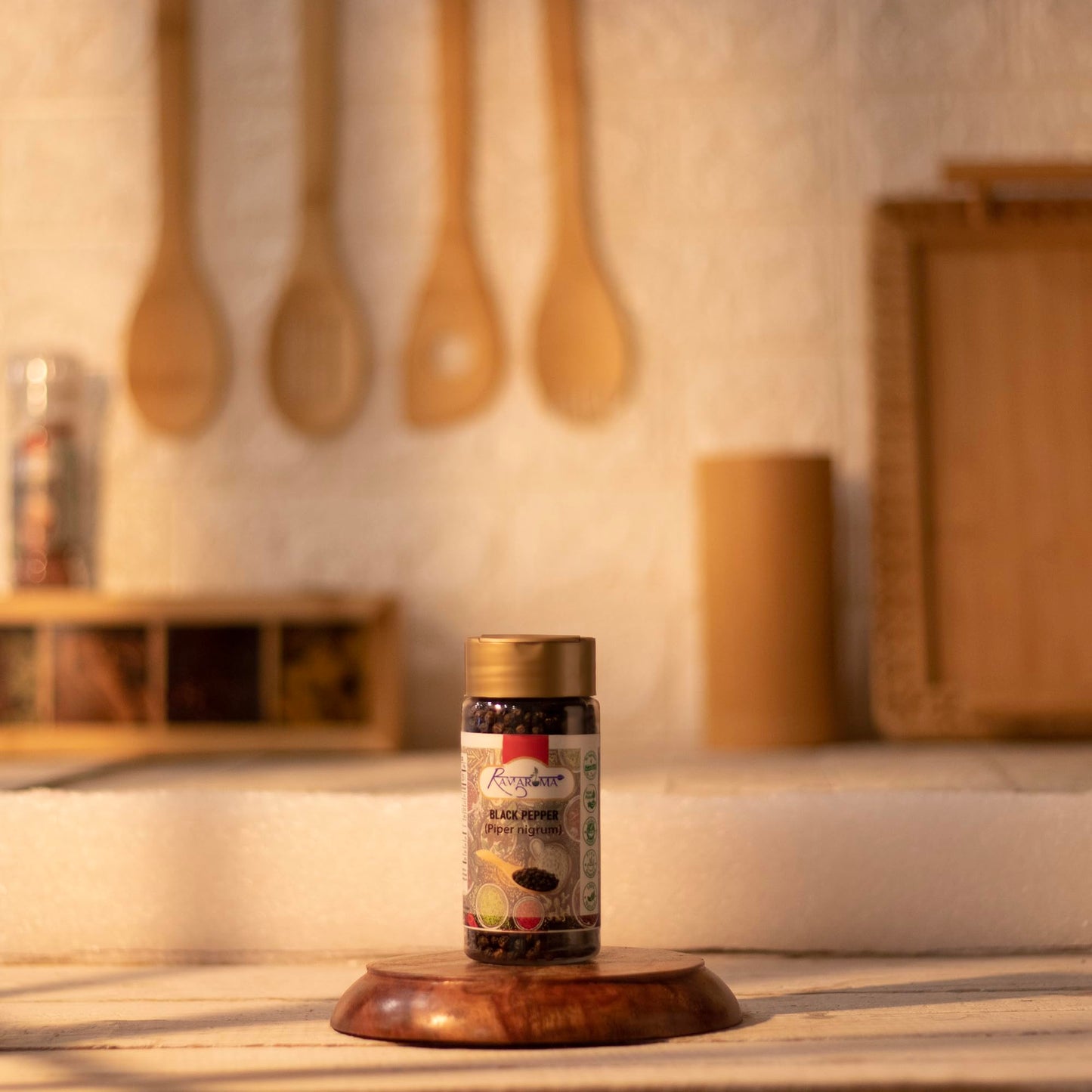 Ramaroma Natural Whole Black Pepper, Black Peppercorns, 3.5Oz (100G) Perfect Size For Grinders!