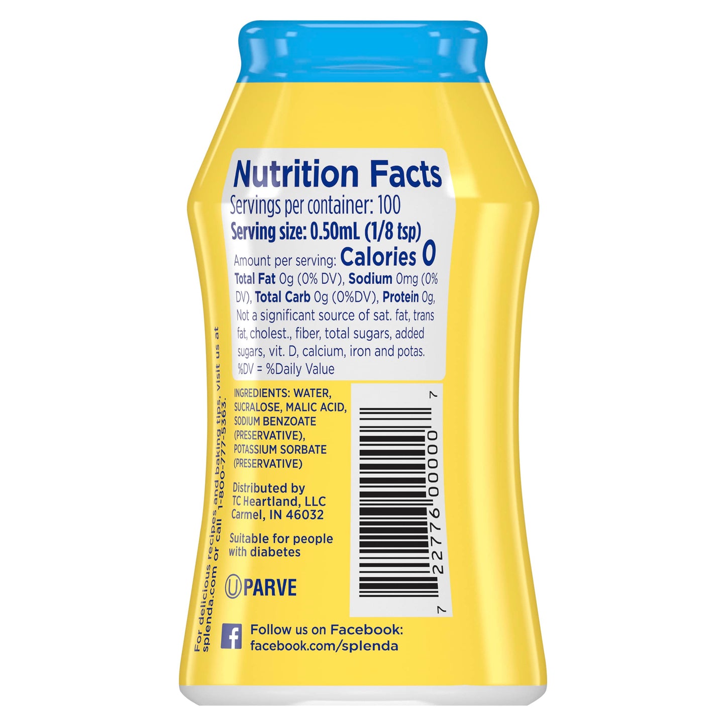 Splenda Zero Liquid No Calorie Sweetener, Original 1.68 Fl Oz