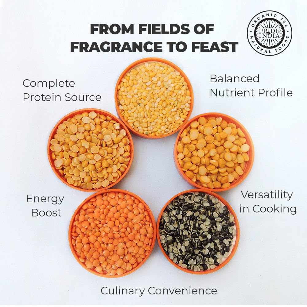 Pride Of India - Pack Of 6 - Indian Bean & Lentil Superfood - Five Delicious Panchratna Dal Mix, 1.5 Pound Jar