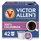 Victor Allens Coffee Single Serve Pods, 100% Colombian Medium Roast, 42 Count