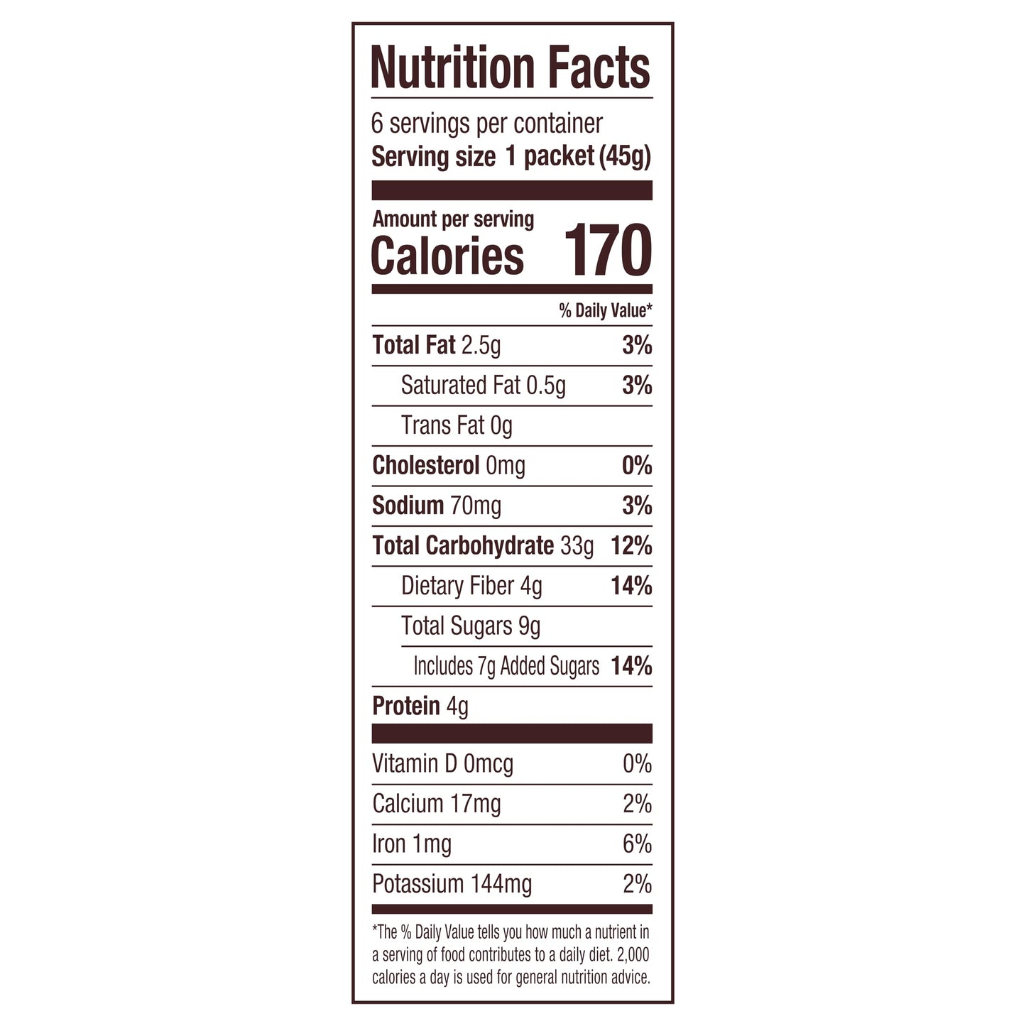 Bobs Red Mill Instant Oatmeal Packets  Apple & Cinnamon  6 Packets Total  Non-GMO  Gluten Free  Whole Grain