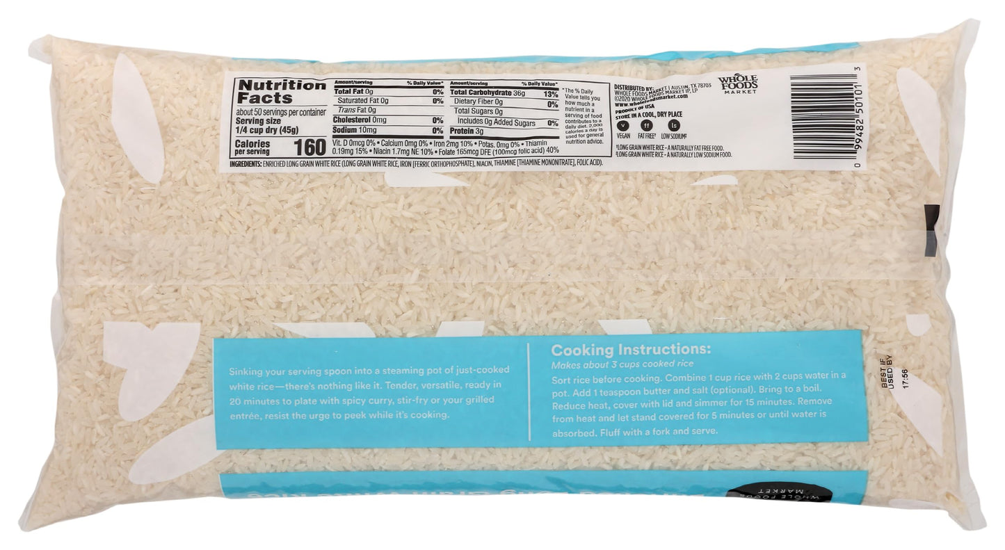 365 by Whole Foods Market, Enriched Long Grain White Rice, 80 Ounce