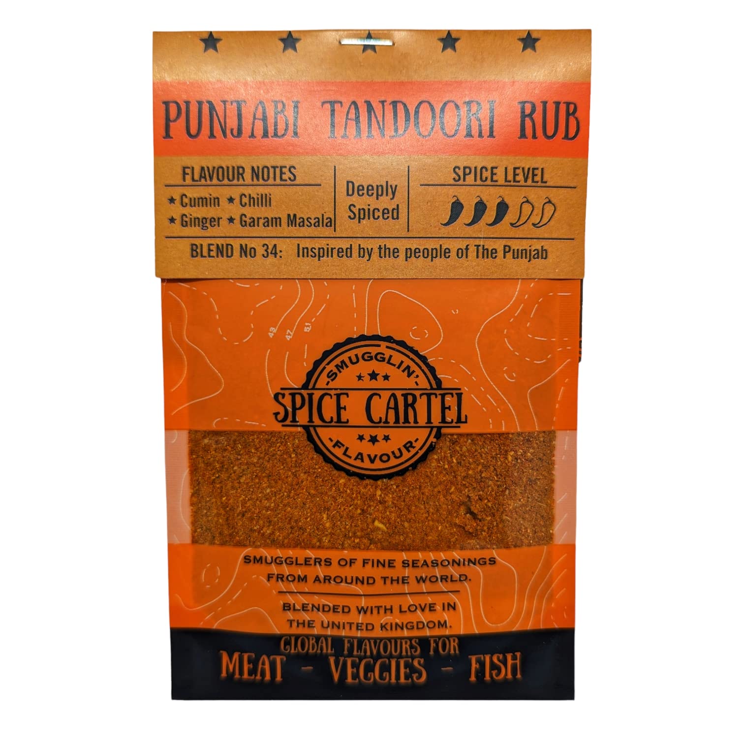 Spice Cartel Punjabi Tandoori Masala Spice Blend, 35g Resealable Pouch, Artisanal, Hand Made in the UK