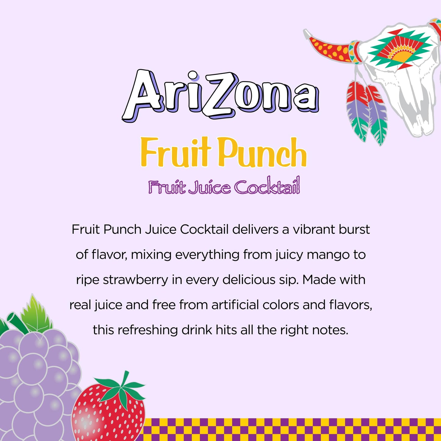 AriZona Fruit Punch - Fruit Juice Cocktail - 16 Fl Oz (Pack of 12)