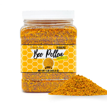 Yerbero - Premium Bee Pollen Granules 1 Lb (16Oz) | 100% Natural Pure Honey Bee Pollen Raw Sweet Rich Flavor | Polen De Abeja 10