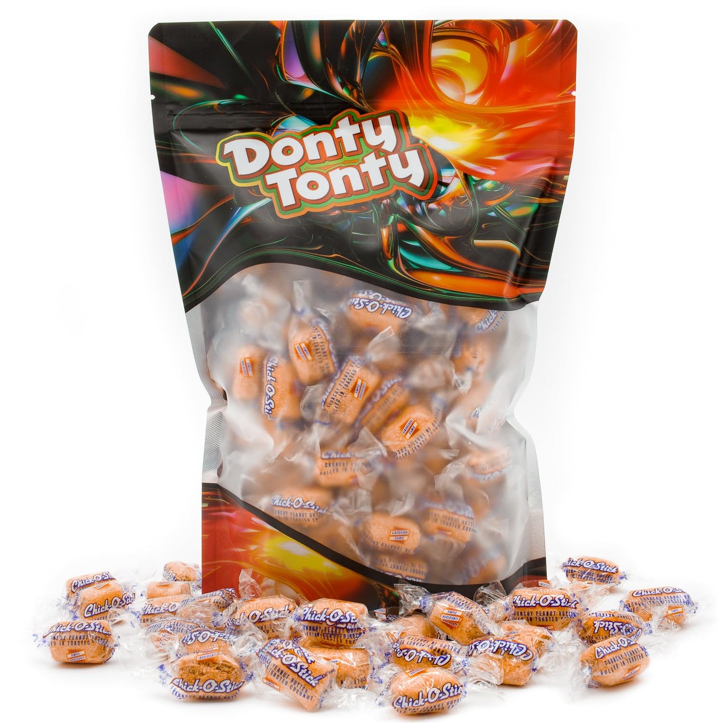 Chick O Stick Candy 2 Lb - Bite Sized, Bulk Candies, Gluten Free, Vegan Friendly, Individually Wrapped (164 Pieces)