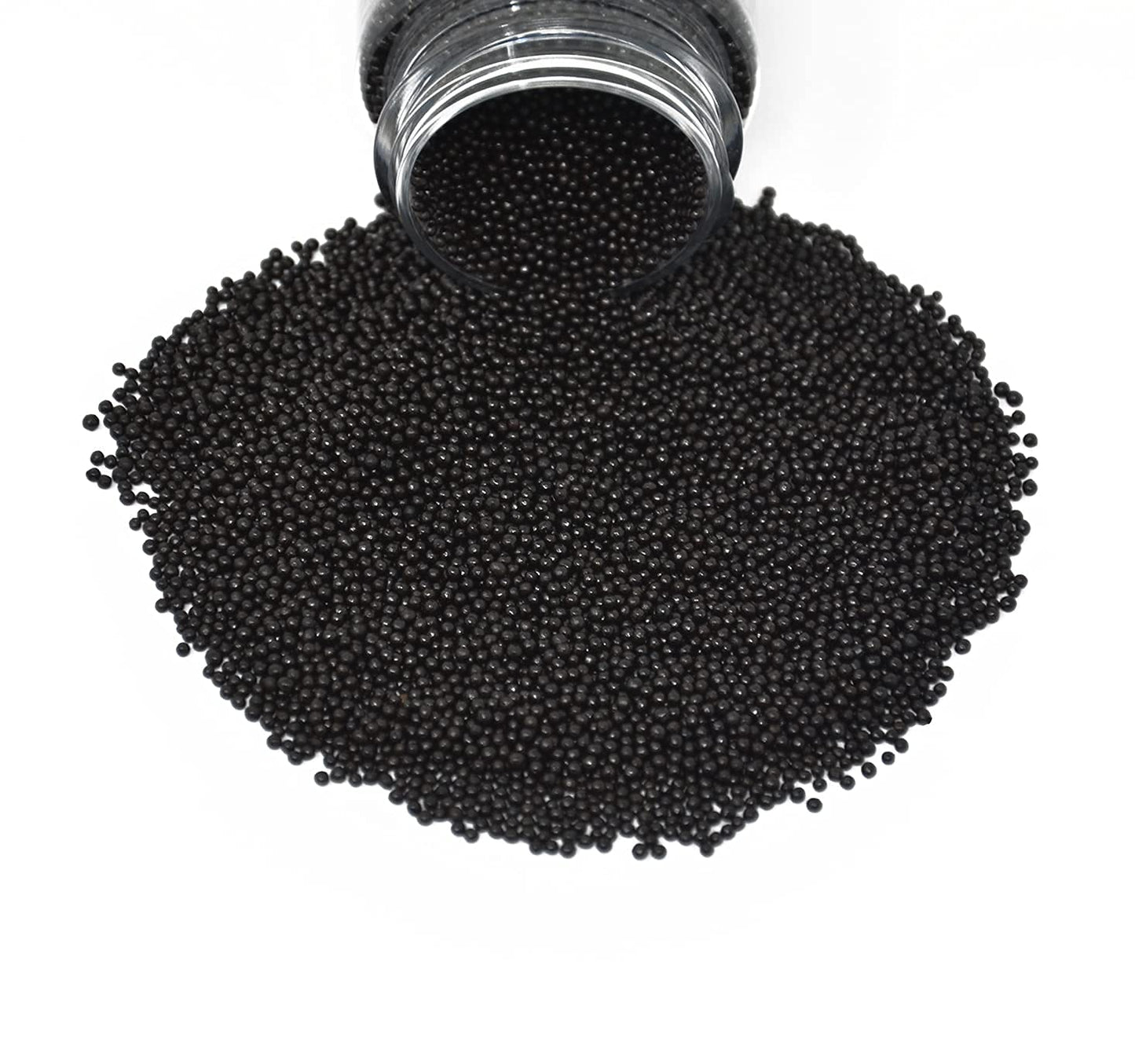 Mystic Sprinkles Solid Color Nonpareils 3.8Oz Bottle (Beautifully Black)