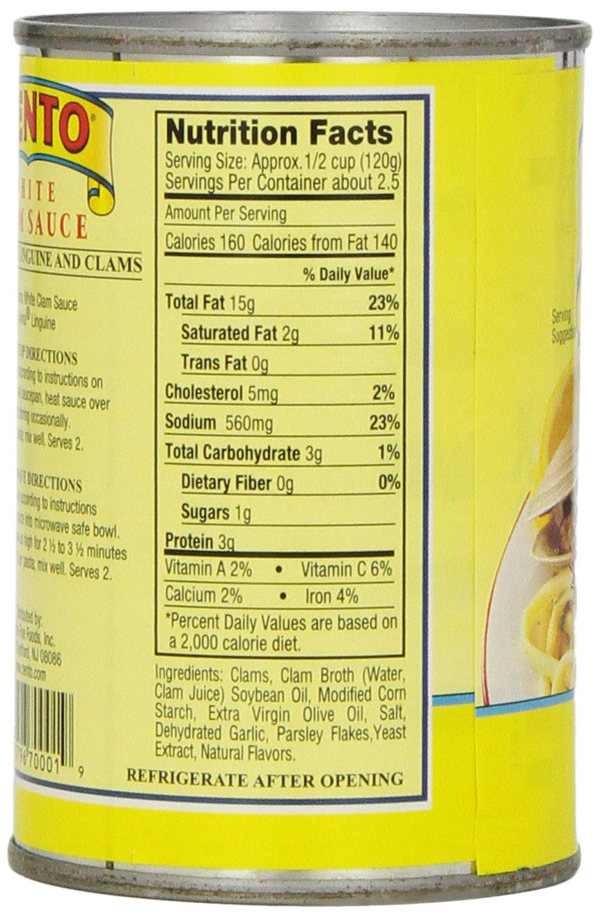 Cento - White Clam Sauce, (6)- 10.5 Oz. Cans