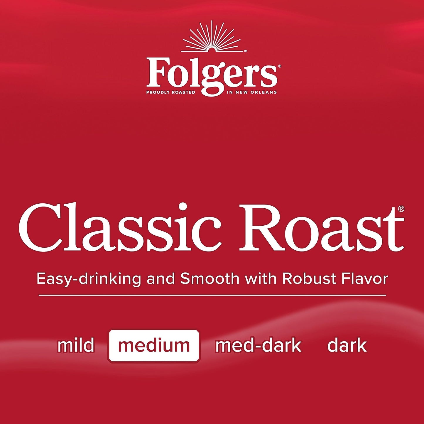 Folgers Classic Roast Coffee  Medium Roast  Keurig K-Cup Pods  10 Count Box (Pack of 6)