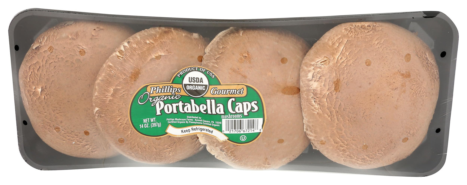 Phillips Mushroom Farms Organic Portabella Mushroom Caps, 14 Oz