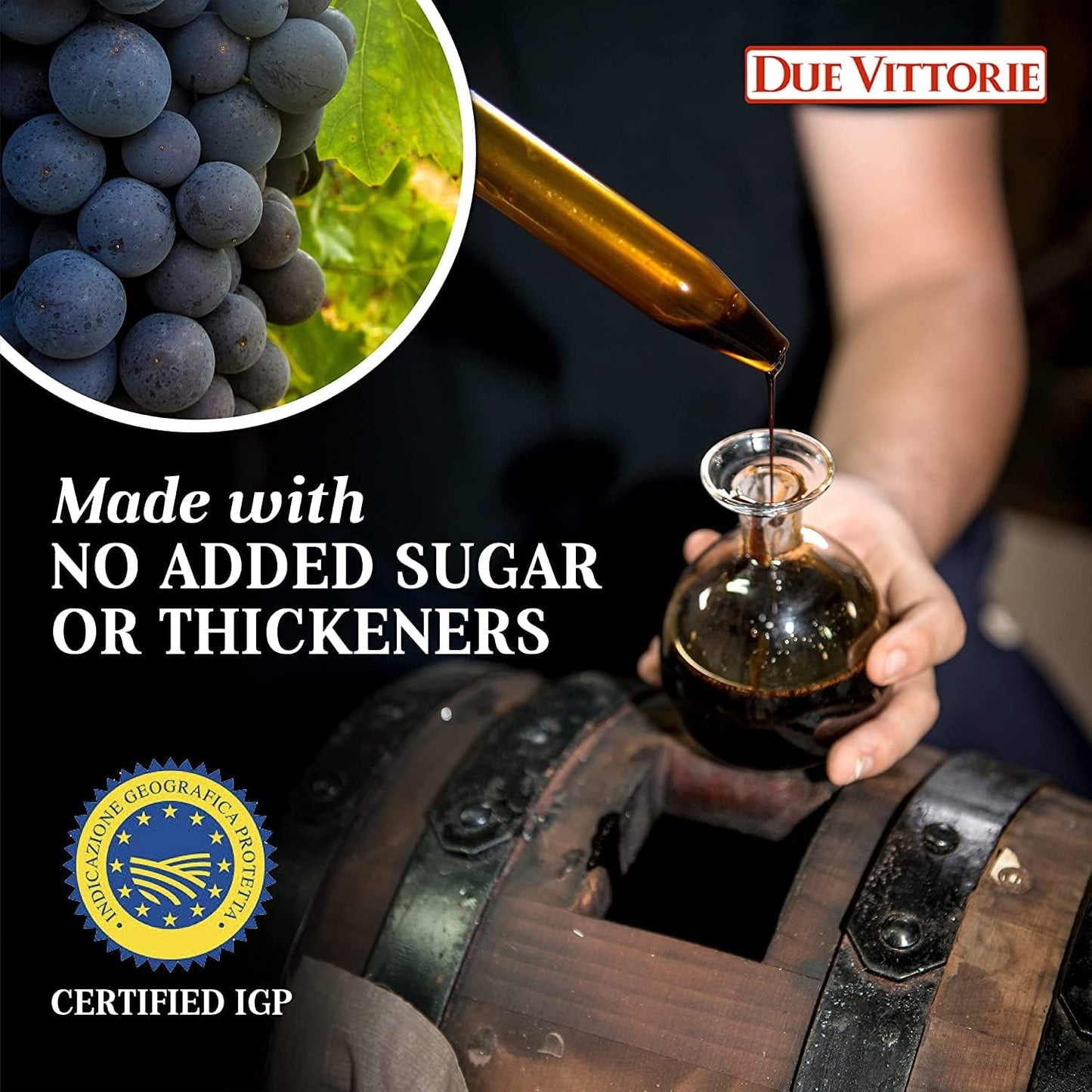 Due Vittorie Oro Gold Balsamic Vinegar Imported From Italy Without Pourer, 8.45Fl Oz / 250Ml