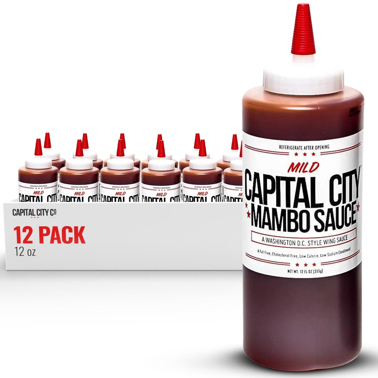 Capital City Mambo Sauce Mild | Washington Dc Wing Sauces | Perfect Condiment For Wings, Chicken, Pork, Beef, Seafood, Burgers,