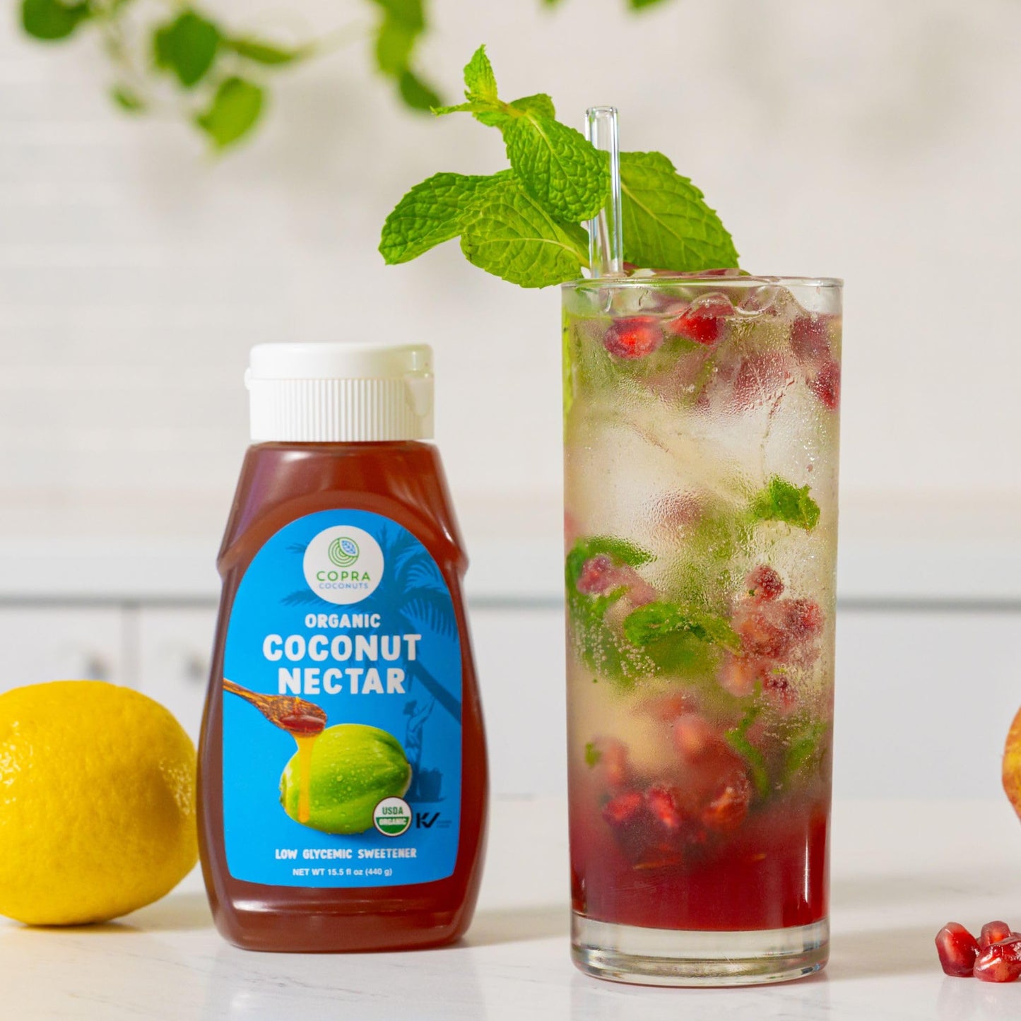 Copra Organic Coconut Nectar (HONEY Substitute) | Sugar Substitute | Vegan, Gluten Free, Non-GMO | 1 Unit x 15.5 oz bottle