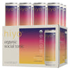 Hiyo Organic Social Tonic - Blackberry Lemon, 12 Pack - N.A. Functional Seltzer, Sparkling Water Crafted with Organic Adaptogens
