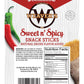 WEAVERS Sweet n Spicy Snack Sticks - 40oz Pack of 80 Beef & Chicken Sticks