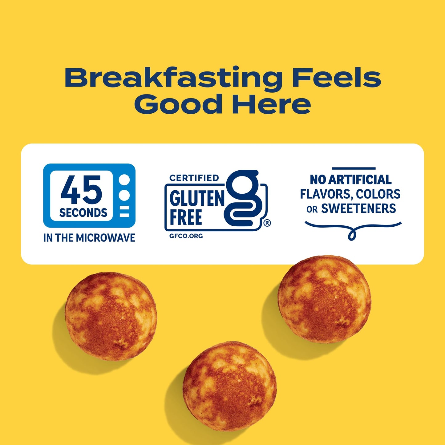 Feel Good Foods Gluten Free Blueberry Pancake Balls | Frozen Breakfast Snacks | 12.7 oz