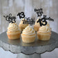 30 Pack Happy 13Th Birthday Cupcake Toppers Black Glitter 13 Official Teenager Cheers To 13 Years Old Birthday Cupcake Picks For