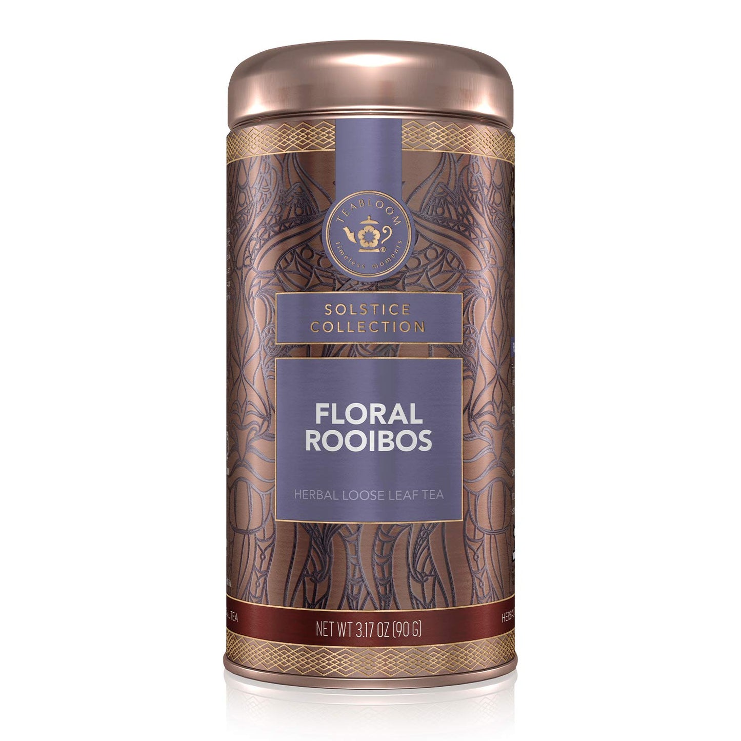 Teabloom Herbal Tea, Floral Rooibos Loose Leaf Tea, Rooibos Blend With Floral Flavors And Scent, Kosher Certified, 3.17 Oz/90 G