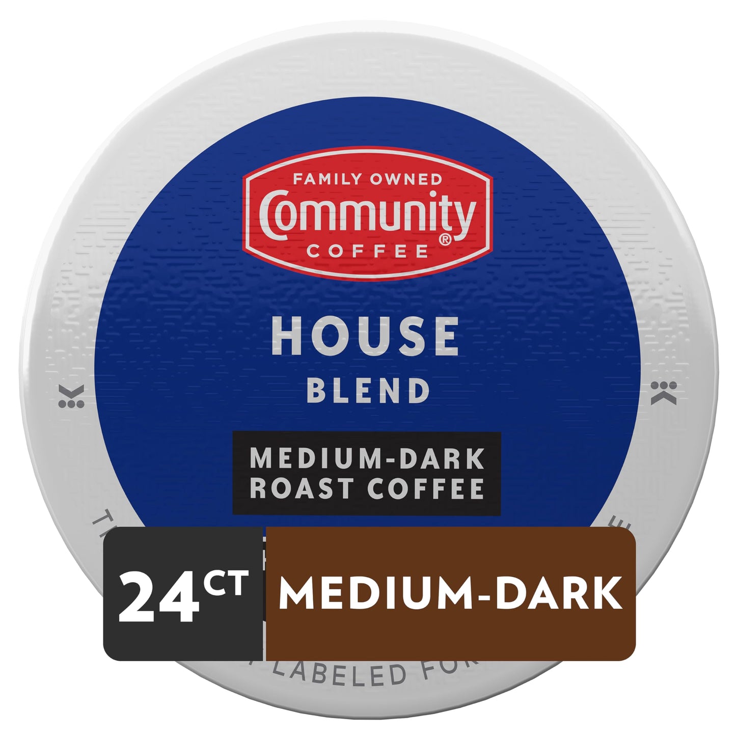 Community Coffee House Blend Coffee Pods, Medium Dark Roast, Compatible with Keurig 2.0, 24 Count