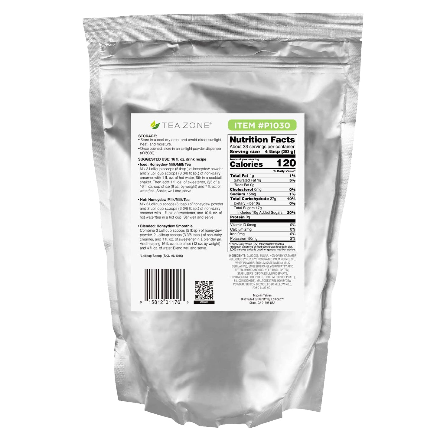 Tea Zone 2.2 Lb Honeydew Powder