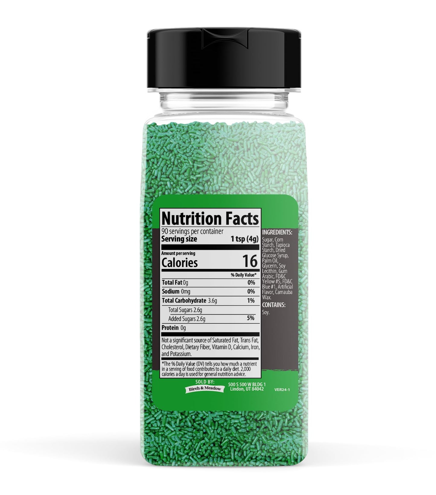 Birch & Meadow Green Sprinkles,12.8 Oz, Fun & Decorative Topping