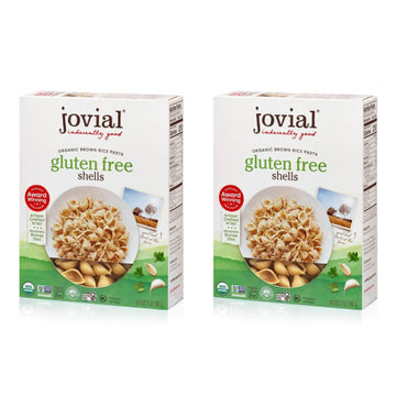 Jovial Shells Gluten-Free Pasta | Whole Grain Brown Rice Shells Pasta | Non-Gmo | Lower Carb | Kosher | Usda Certified Organic | Made In Italy | 12 Oz (2-Pack)