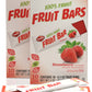 Haddar Strawberry Fruit Leather Bars, 100% Real Fruit, Gluten Free, 2 Pack (20 Bars)