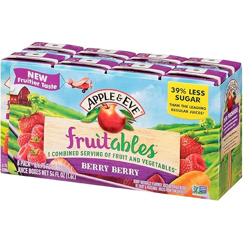 Apple & Eve Fruitables Fruit And Vegetable, Berry ,6.75 Fl Oz (8 Count)