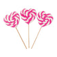 Pink Heart Shaped Swirl Lollipops (12 Individually Wrapped Suckers)