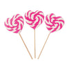 Pink Heart Shaped Swirl Lollipops (12 Individually Wrapped Suckers)