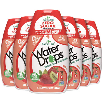 SweetLeaf Water Drops, Strawberry Kiwi - Sugar-Free Water Enhancer Drops, Stevia & Monk Fruit Sweetener Water Flavoring, 1.62 Oz