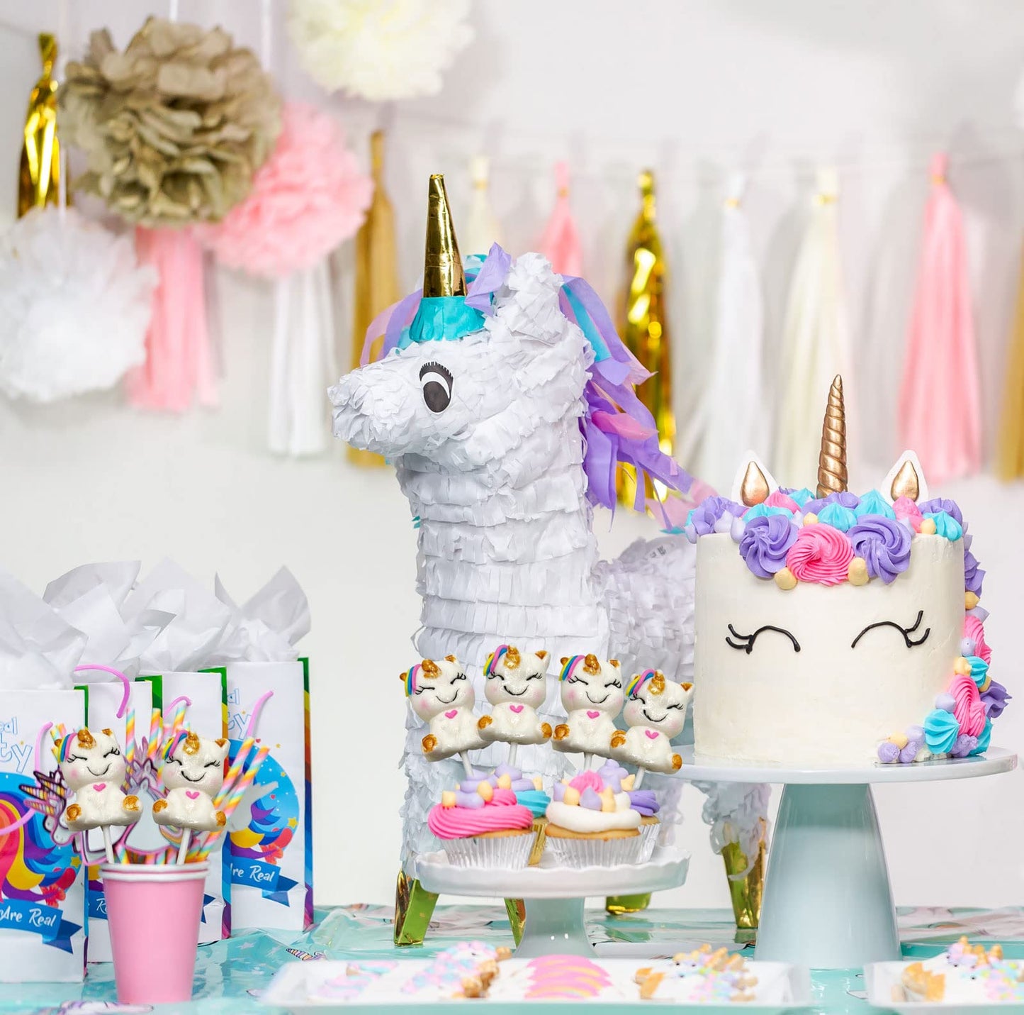 Unicorn Candy Lollipops (12 Pieces) Individually Wrapped Suckers, Great For Unicorn Birthday, Party Favors, Candy Buffet, Pinata