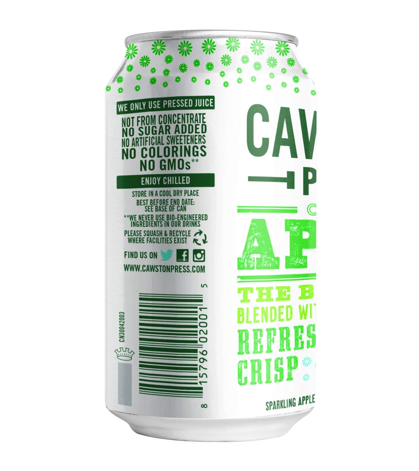 Cawston Press Sparkling Cloudy Apple Juice, 11.15 Ounce Cans (Pack of 24)