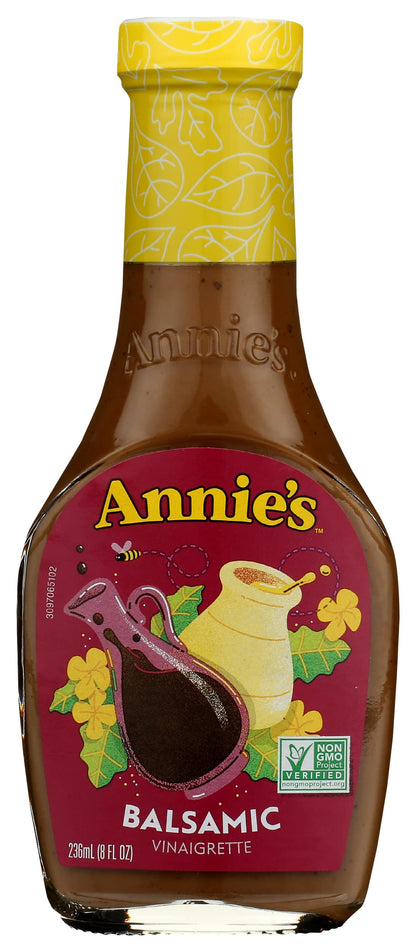 ANNIES NATURALS BALSAMIC VINAGRETTE SALAD DRESSING GLASS BOTTLE 8 OZ - 0092325333322