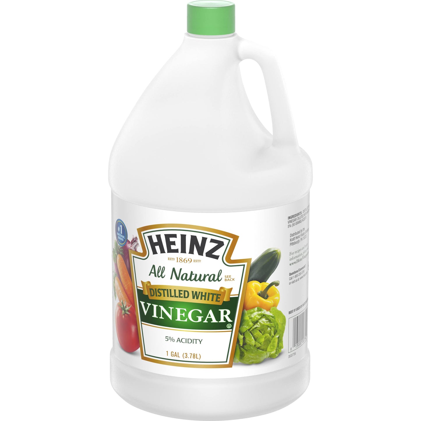 Heinz All Natural Distilled White Vinegar with 5% Acidity, 1 gal Jug