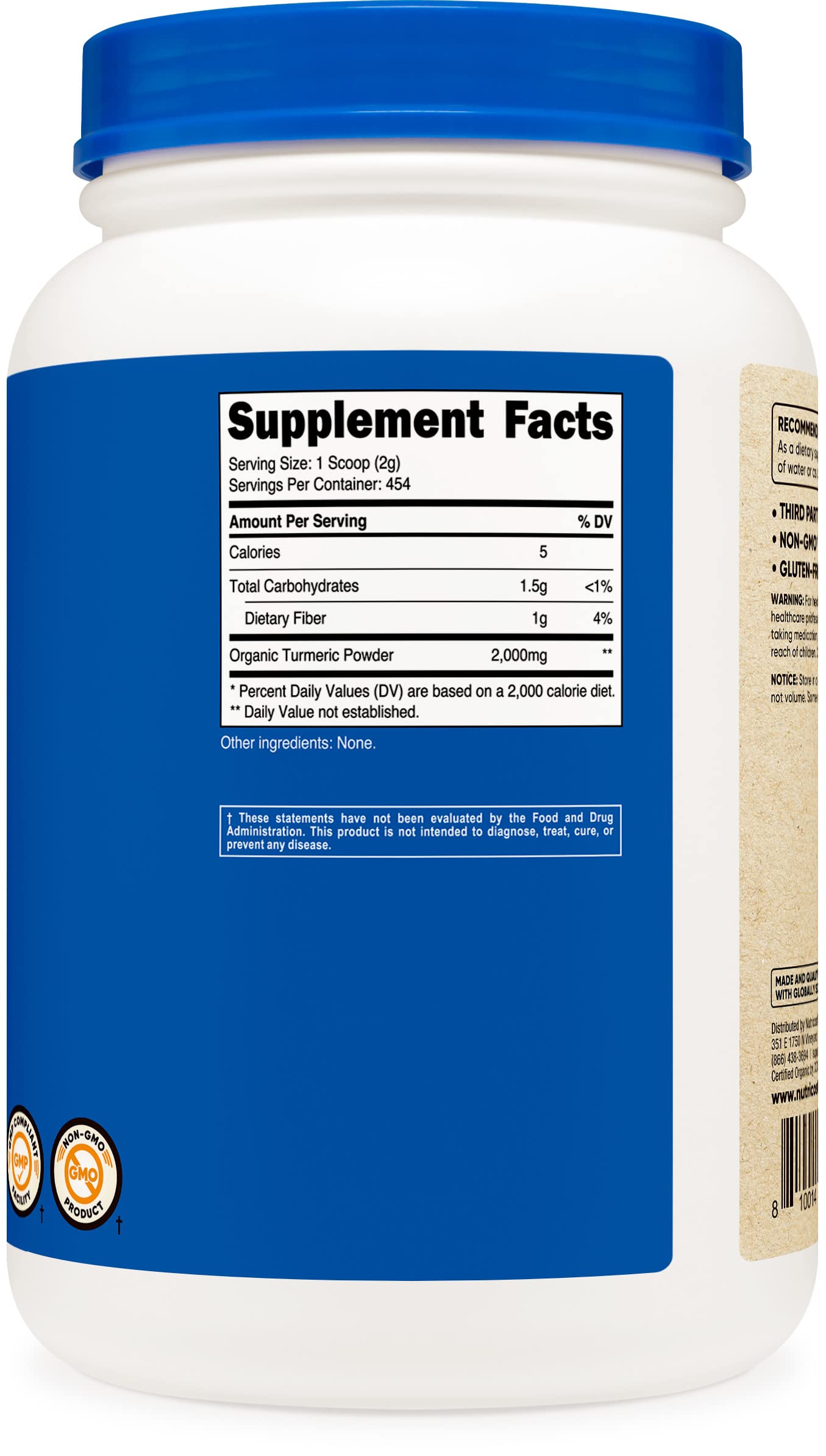 Nutricost Organic Turmeric Powder - USDA Organic, Gluten Free, Non-GMO, 32 Ounce