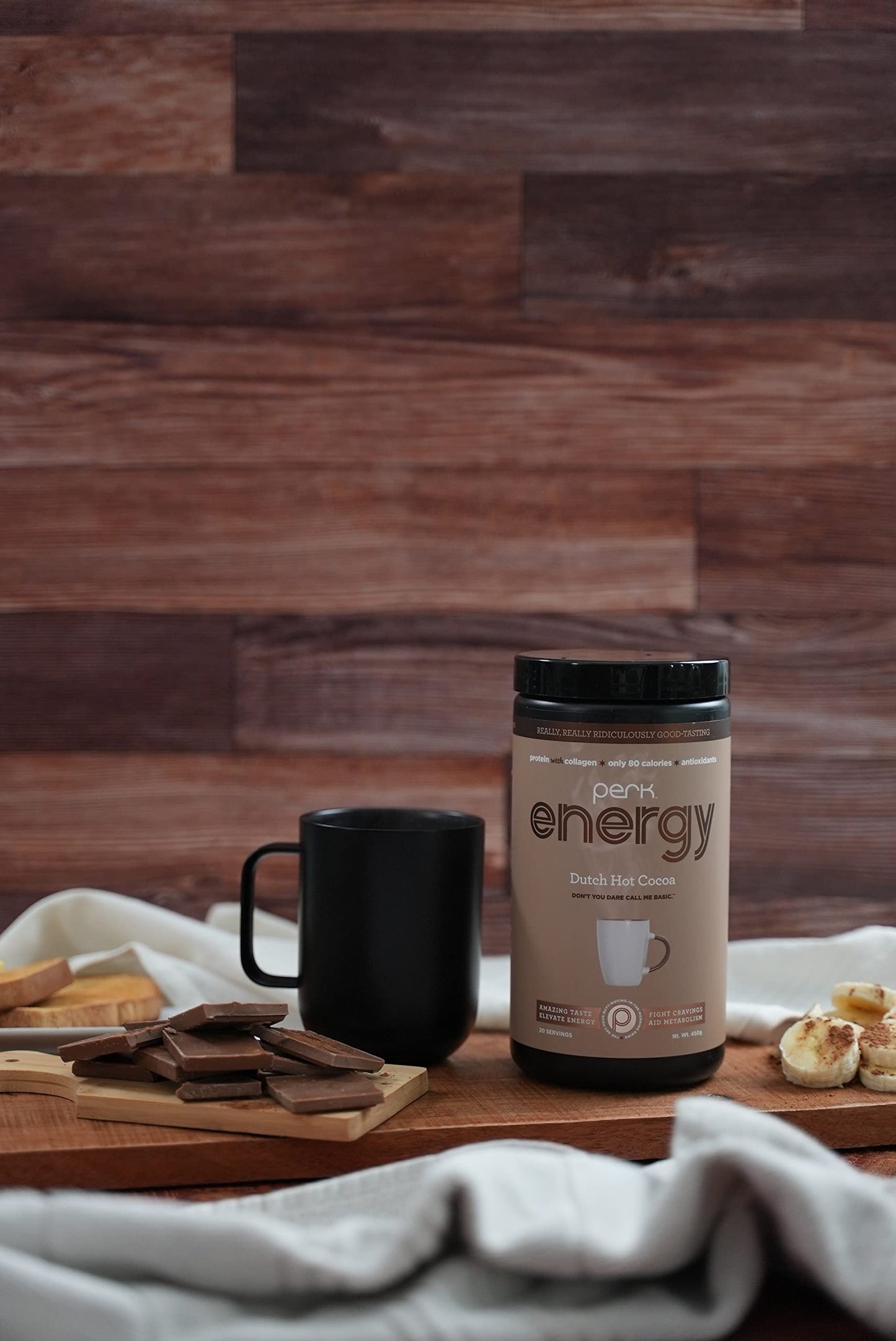 FlavorActive Labs Energy Original Dutch Hot Cocoa - 20 Servings, 1.8 Ounce Pack