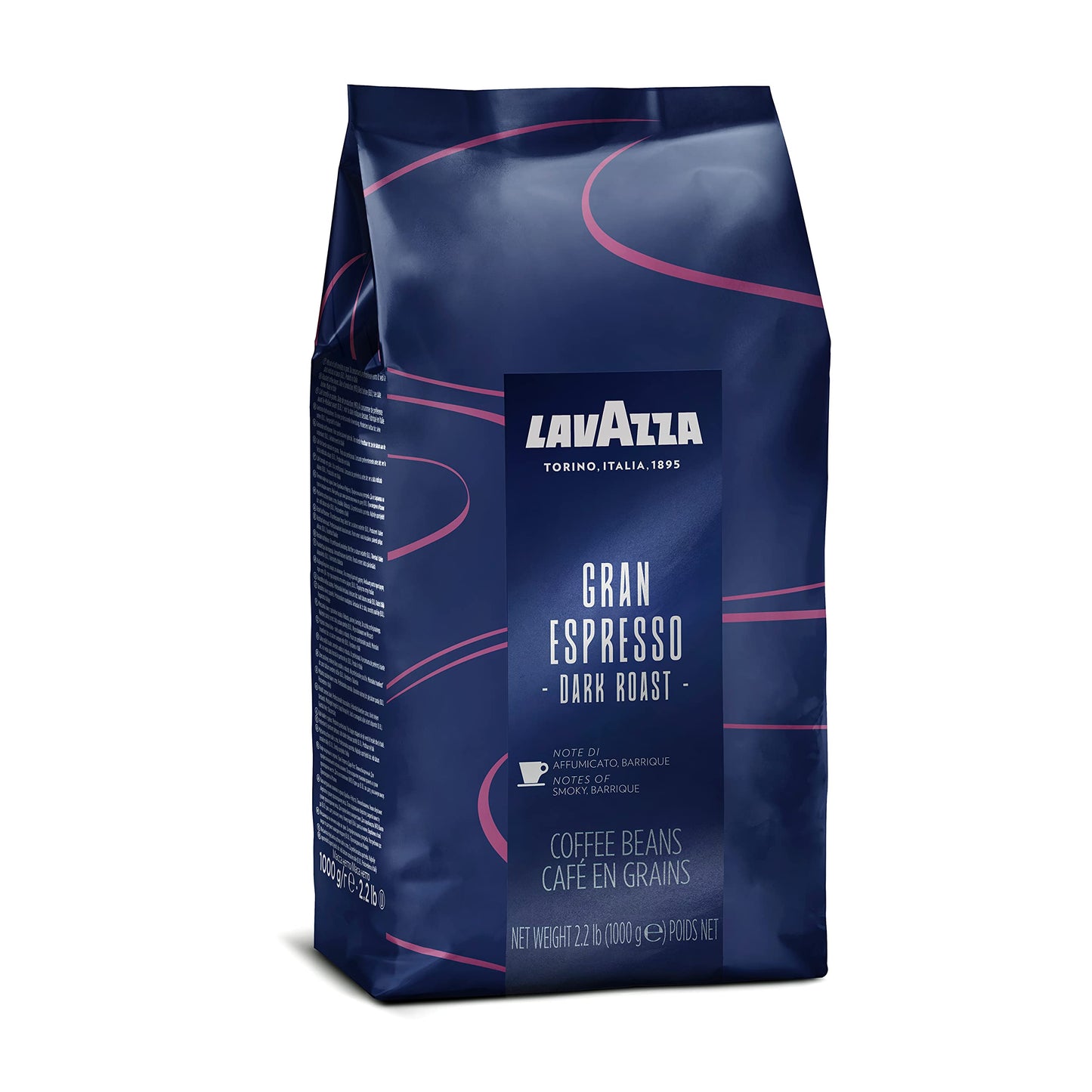 Lavazza Gran Espresso Whole Bean Coffee Blend, Medium Espresso Roast, Bag 2.2 Lb (Pack Of 1), Balanced And Rich Flavor With Notes Of Cocoa