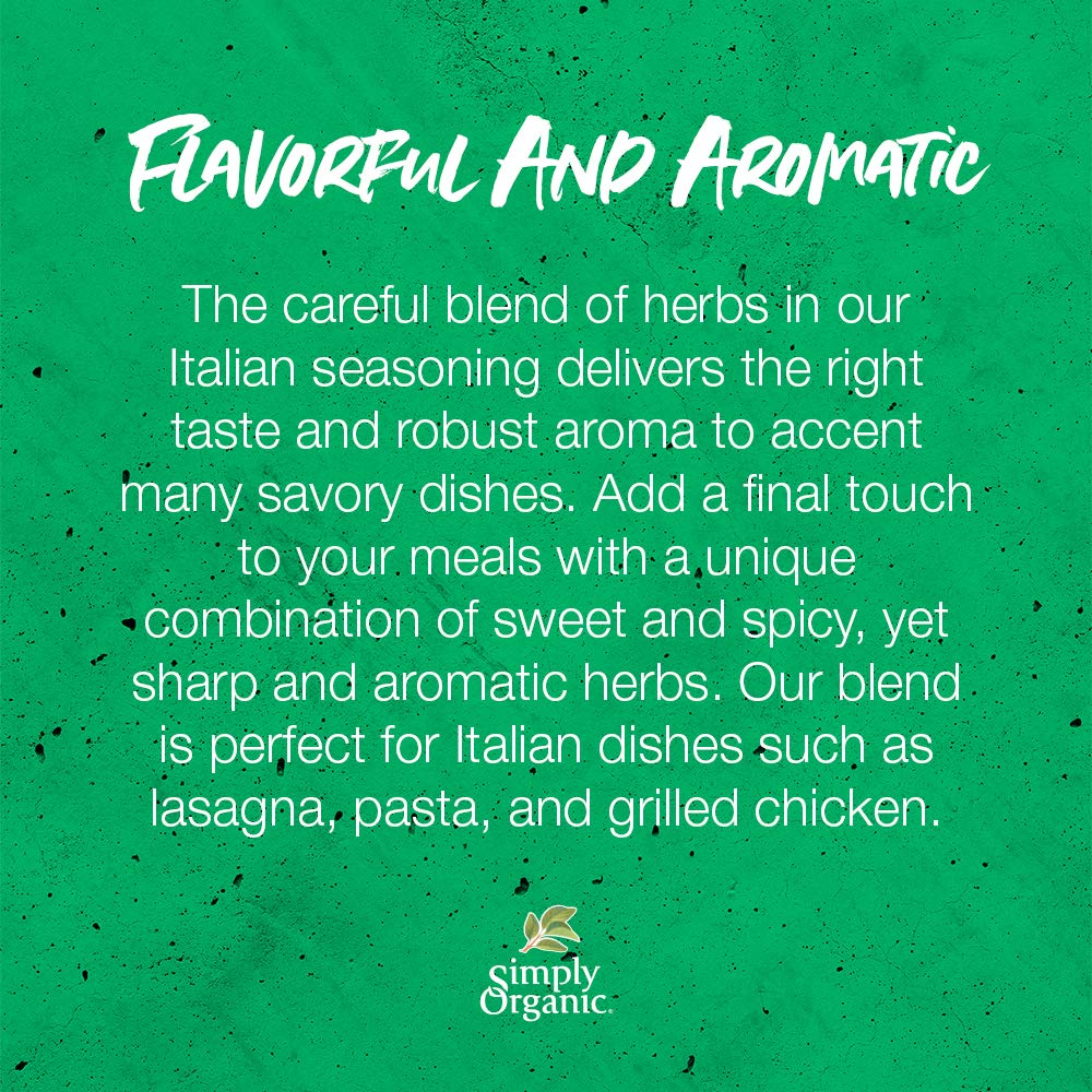 Simply Organic Italian Seasoning, Certified Organic | 0.95 Oz | Pack Of 4