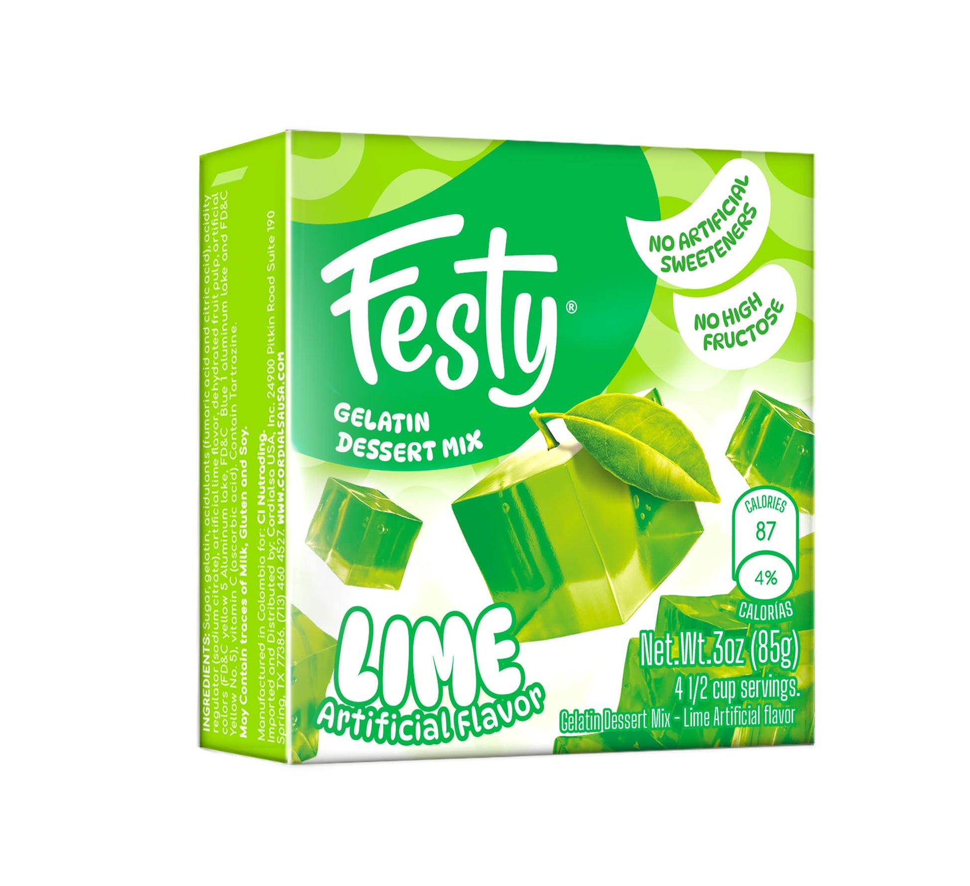 Festy Lemon Gelatin Dessert Mix, 3 oz