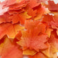 74Pcs Edible Fall Leaves Gold Cupcake Toppers Autumn Maple Leaves Wafer Rice Paper Cake Food Decoration Mixed 2 Size