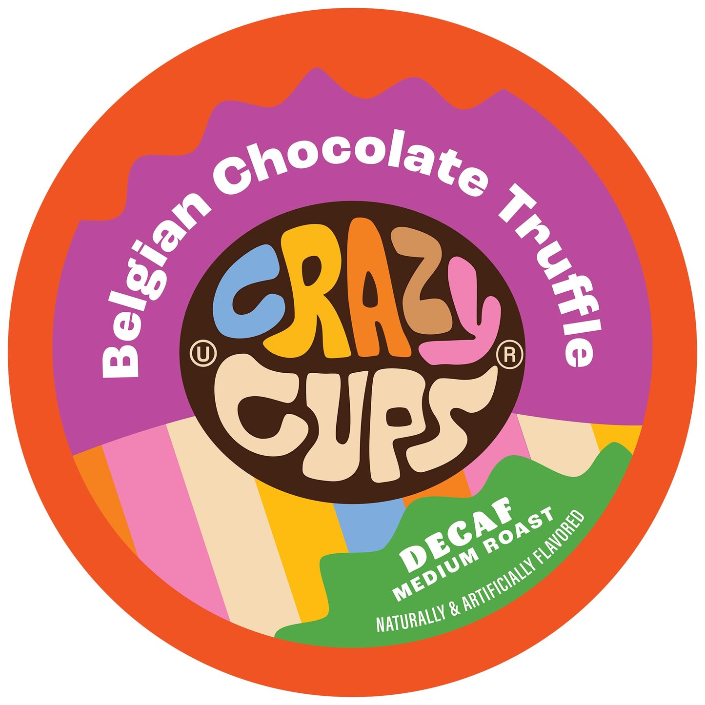 Crazy Cups Decaf Flavored Coffee For Keurig K-Cup Machines  Belgian Chocolate Truffle  Single Serve Hot Or Iced Coffee  22 Count