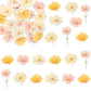 Ephlyn 50Pcs Edible Flower Cupcake Toppers Wafer Paper Spring Bridal Engagement Baby Shower Birthday Party Cupcake Picks Anniver