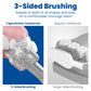 Triple Bristle Go  Portable Aa Battery Sonic Toothbrush For Travel  Three Powerful Modes  Soft Nylon Bristles-Also For Autistic